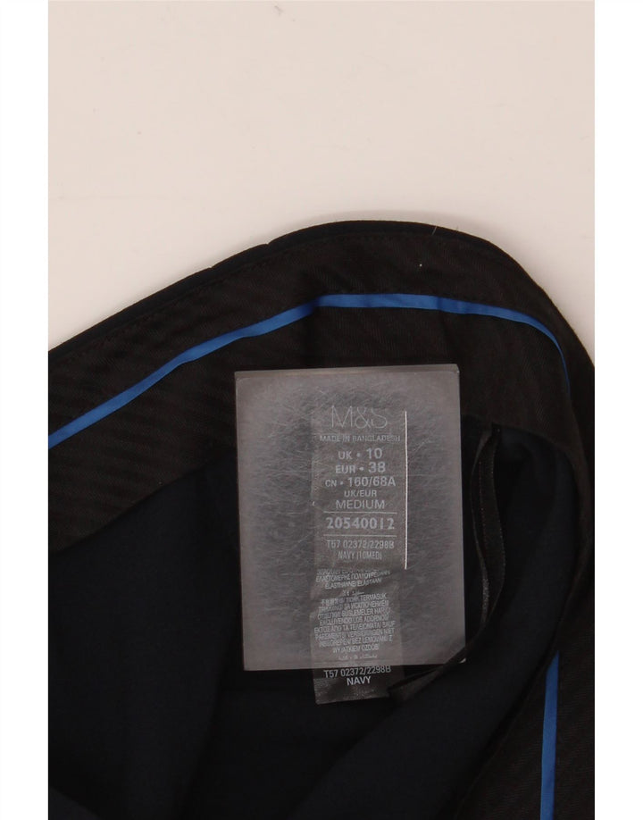 MARKS & SPENCER Damen Freizeithose UK 10 Small W30 L30 Marineblau