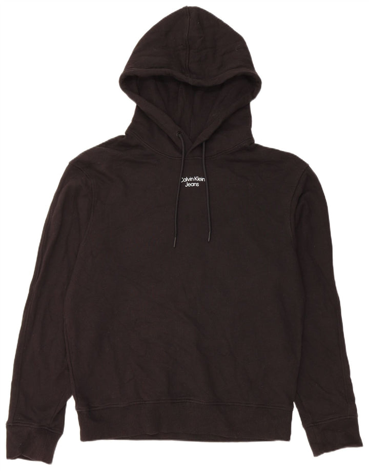 Calvin Klein Jeans Herren Kapuzenpullover Mittelschwarz Baumwolle