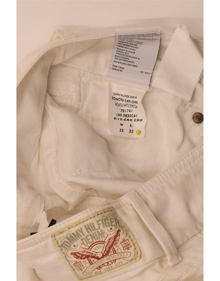 Tommy Hilfiger Damen Slim Jeans W25 L32 Weiße Baumwolle
