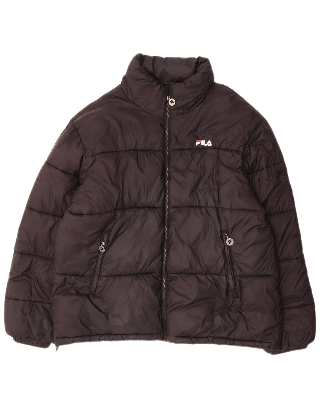 Fila Herren Wattierte Jacke UK 44 2XL Schwarz Polyester