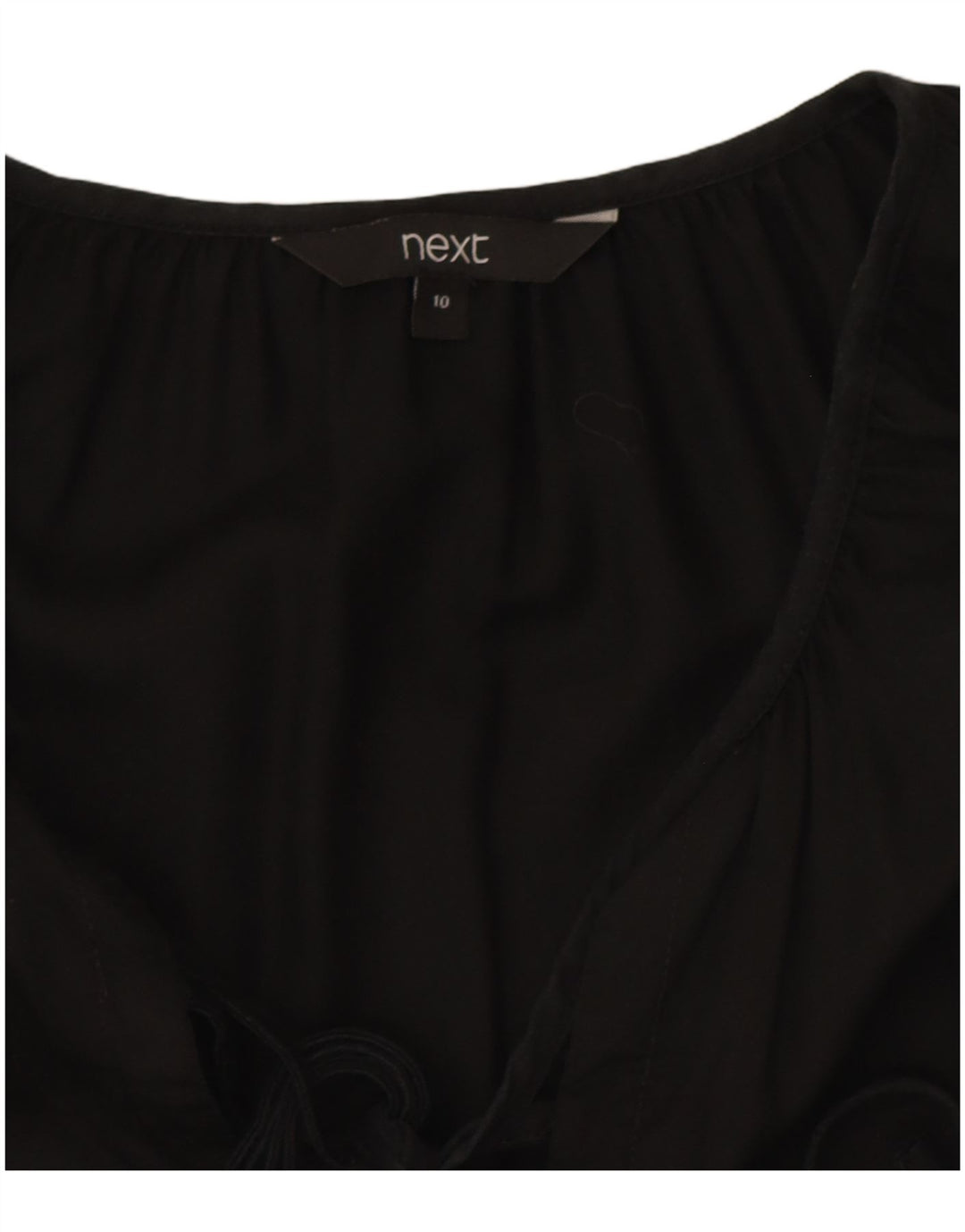 Next Langärmliges, übergroßes, gestuftes Kleid für Damen, Gr. 10, Größe S, Schwarz