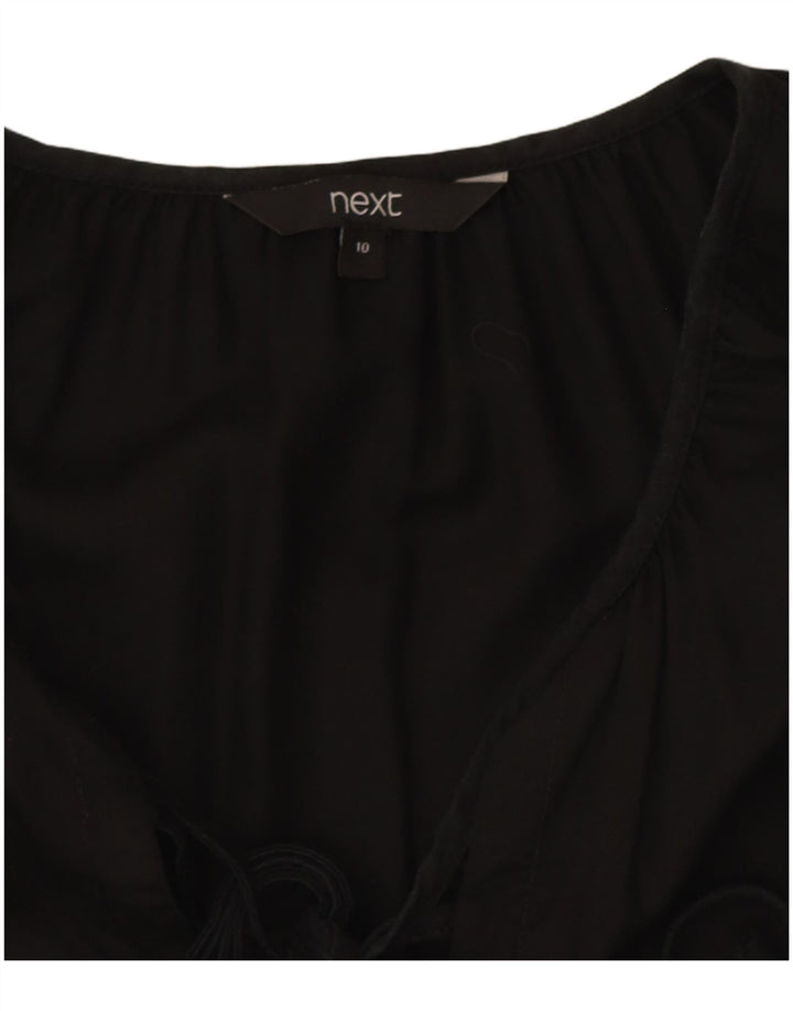 Next Langärmliges, übergroßes, gestuftes Kleid für Damen, Gr. 10, Größe S, Schwarz