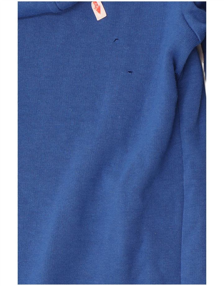 Kappa Herren Italia Graphic Zip Hoodie Pullover Großes blaues Polyester