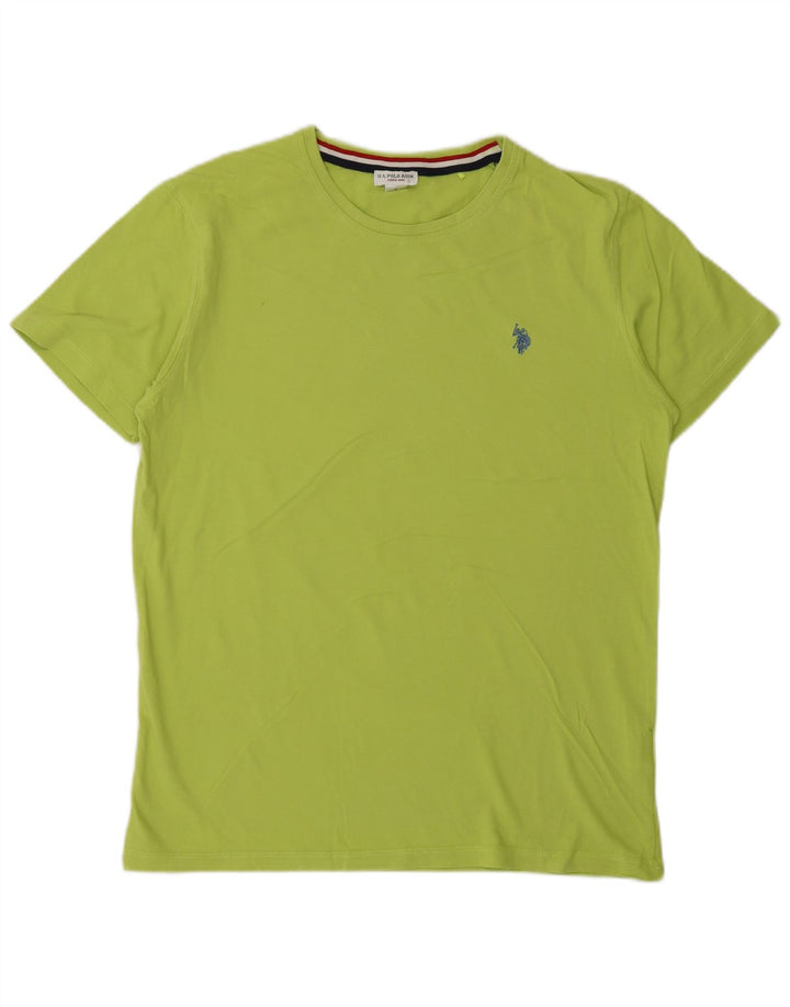US POLO ASSN. Damen T-Shirt Top UK 16 Large Grüne Baumwolle