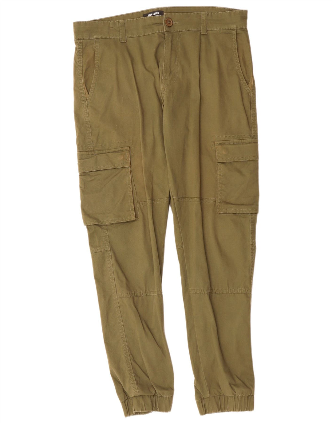 ONLY & SONS Herren Jogger-Cargohose W32 L29 Khaki Baumwolle