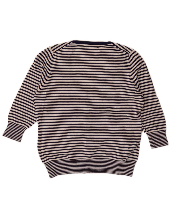 Marks & Spencer Damen-Cardigan-Pullover UK 14 Medium Navy Blue Nautical