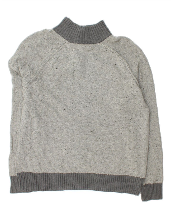 CONVERSE Mens Button Neck Jumper Sweater Large Grey Flecked Cotton Vintage Converse and Second-Hand Converse from Messina Hembry 