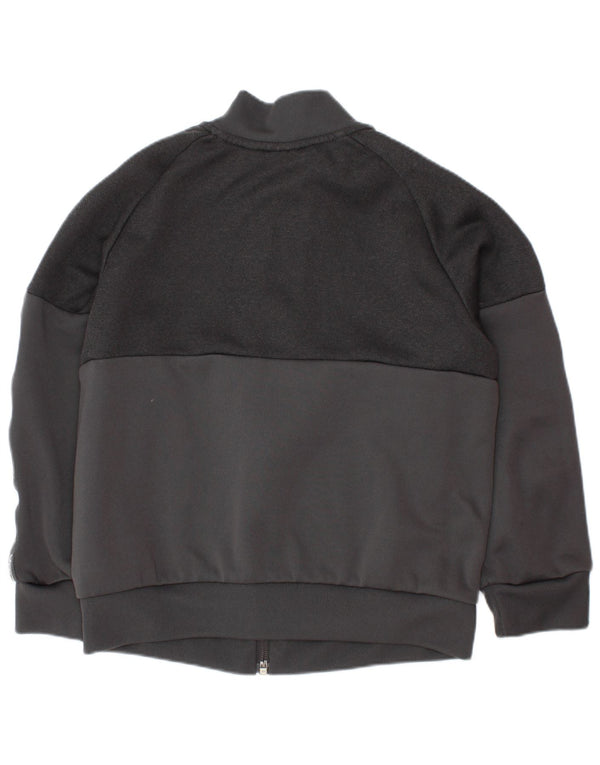 ADIDAS Jungen-Trainingsanzug mit grafischem Oberteil, 6–7 Jahre, graues Polyester