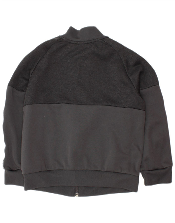 ADIDAS Jungen-Trainingsanzug mit grafischem Oberteil, 6–7 Jahre, graues Polyester