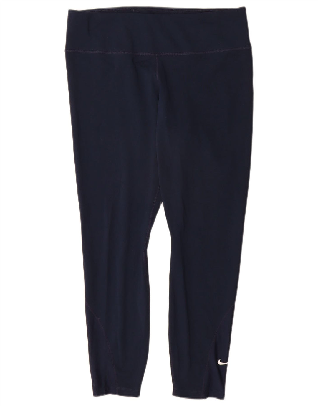 Nike Damen Dri Fit Crop Leggings UK 14 Large Marineblau