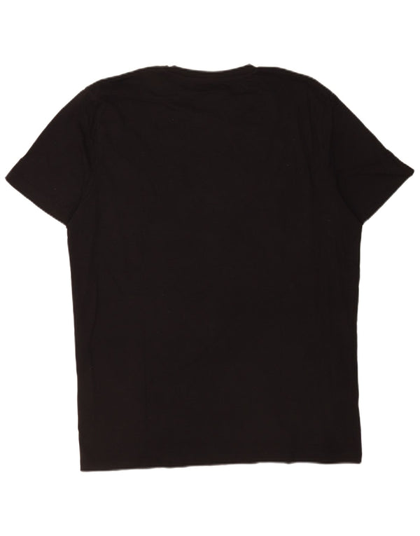 Jack & Jones Herren Grafik T-Shirt Top XL Schwarz Baumwolle