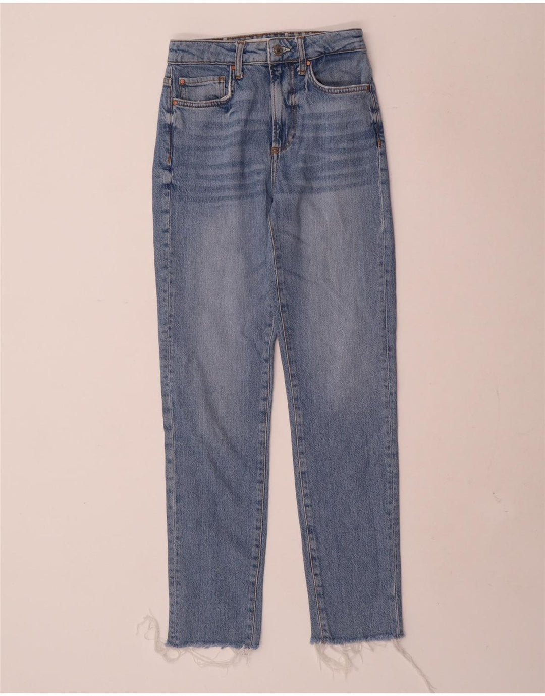 Guess Damen Slim Jeans W24 L28 Blaue Baumwolle