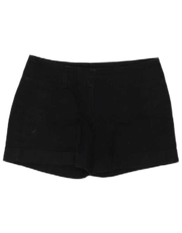 Zara Damen Chino-Shorts, Größe S, W26, Schwarz, Baumwolle