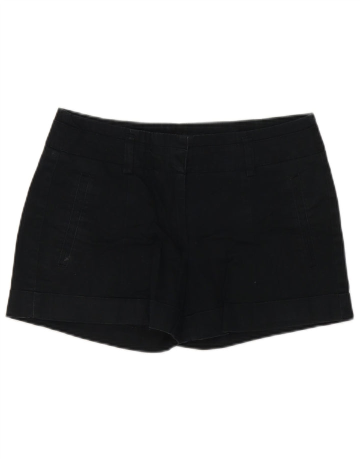 Zara Damen Chino-Shorts, Größe S, W26, Schwarz, Baumwolle