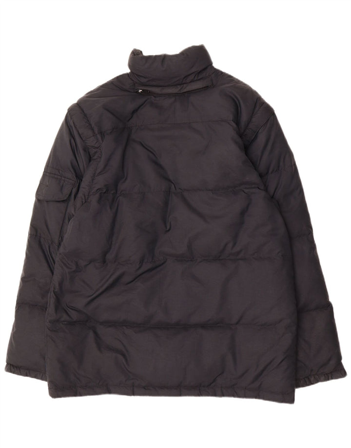 Trussardi Herren Loose Fit Wattierte Jacke IT 44 XS Schwarz Polyester