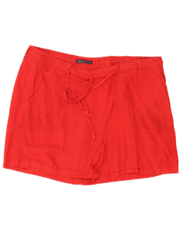 Marks & Spencer Damen Freizeitshorts UK 16 Large W38 Rotes Leinen