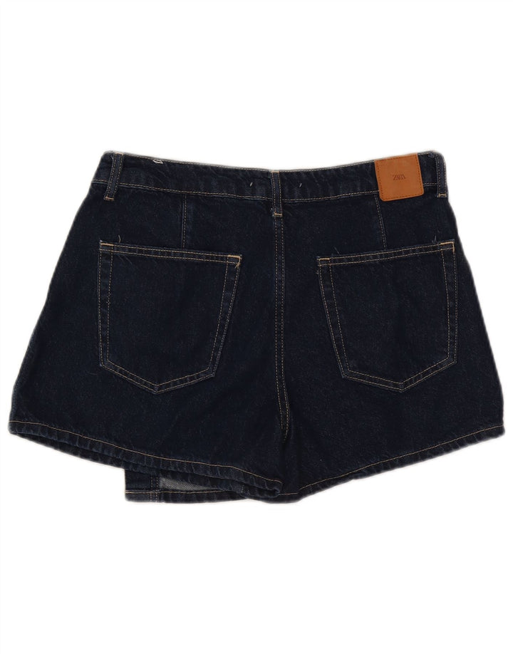 Zara Damen Jeansshorts Medium W28 Marineblaue Baumwolle