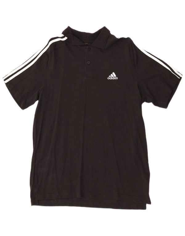 Adidas Herren Poloshirt Große schwarze Baumwolle