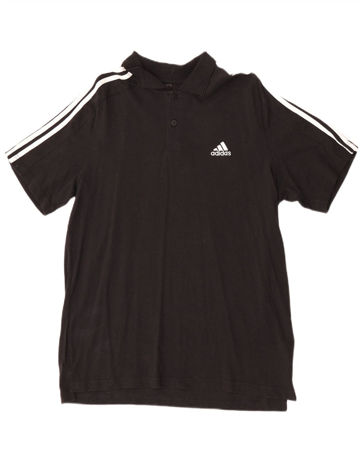 Adidas Herren Poloshirt Große schwarze Baumwolle