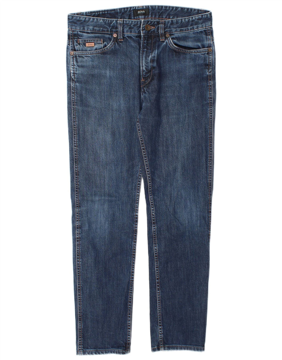 Hugo Boss Herren Slim Jeans W30 L28 Blaue Baumwolle