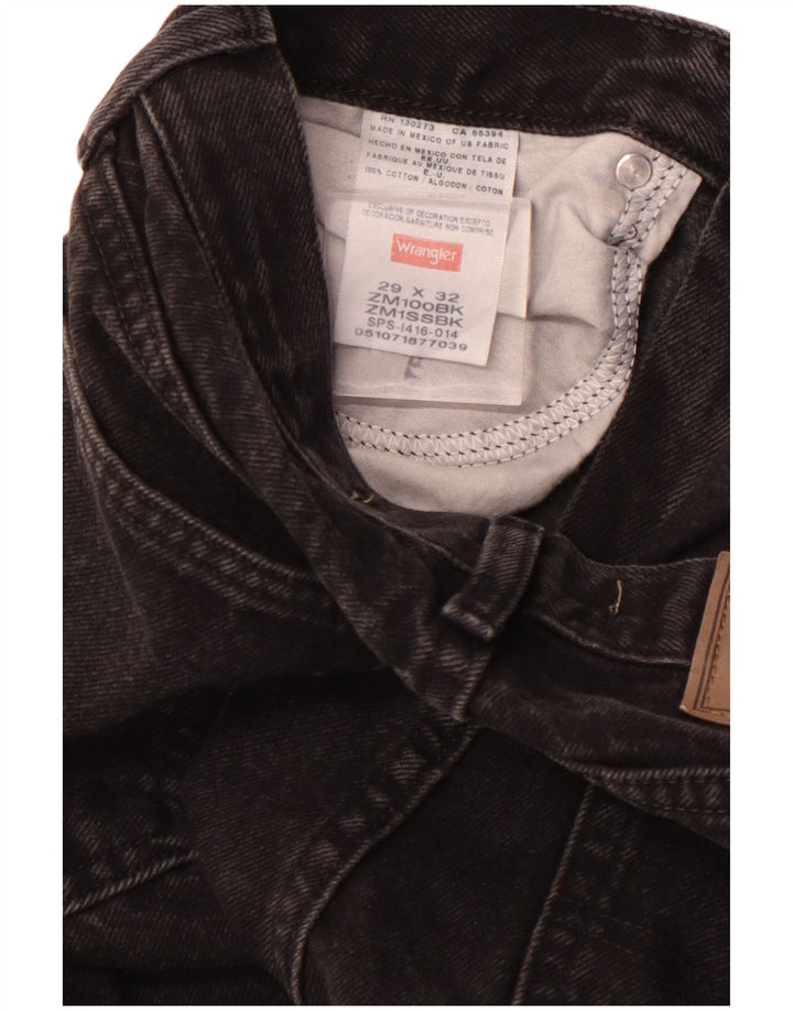 WRANGLER Herren Straight Jeans W29 L27 Schwarze Baumwolle