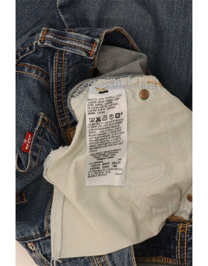 Levi's Damen Straight Jeans W28 L32 Blaue Baumwolle