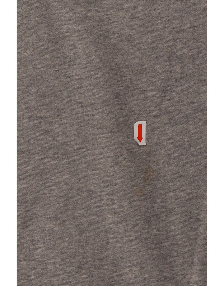 NIKE Mens Loose Fit Sweatshirt Jumper Small Grey Colourblock Cotton