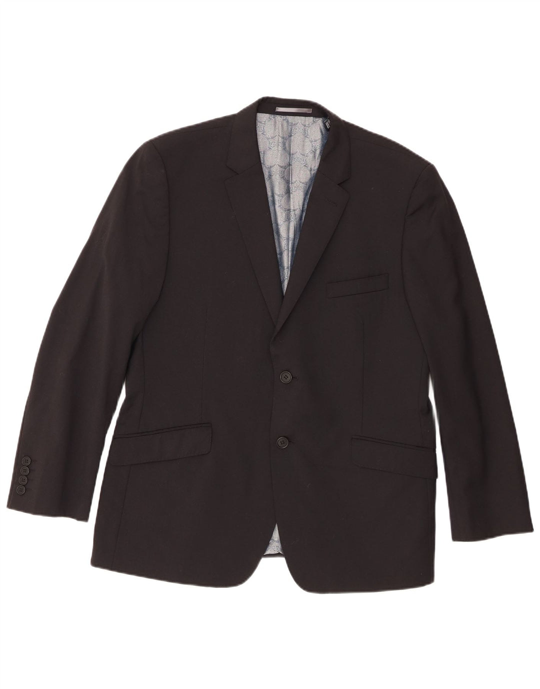 Ted Baker Herren-Blazer mit 2 Knöpfen, UK 42, XL, schwarze Wolle