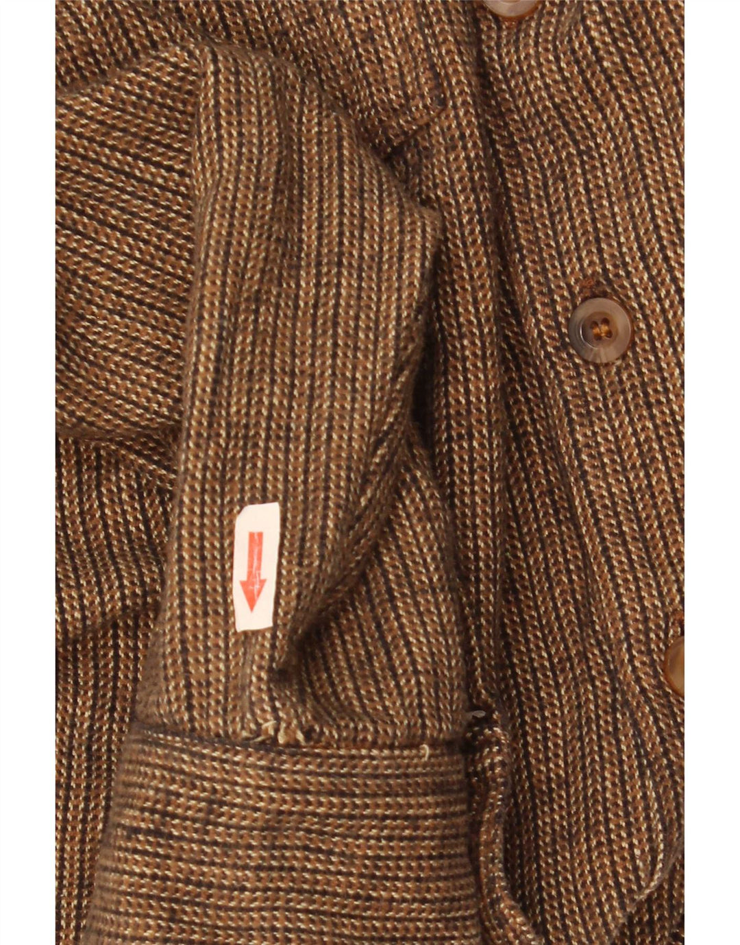 Chaser Herren-Flanellhemd, Größe 16, groß, braun gestreift, Baumwolle