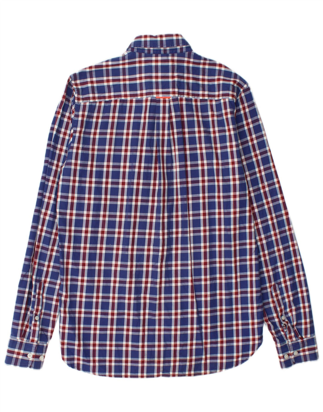 SUPERDRY Herren-Flanellhemd XS, marineblau, kariert, Baumwolle