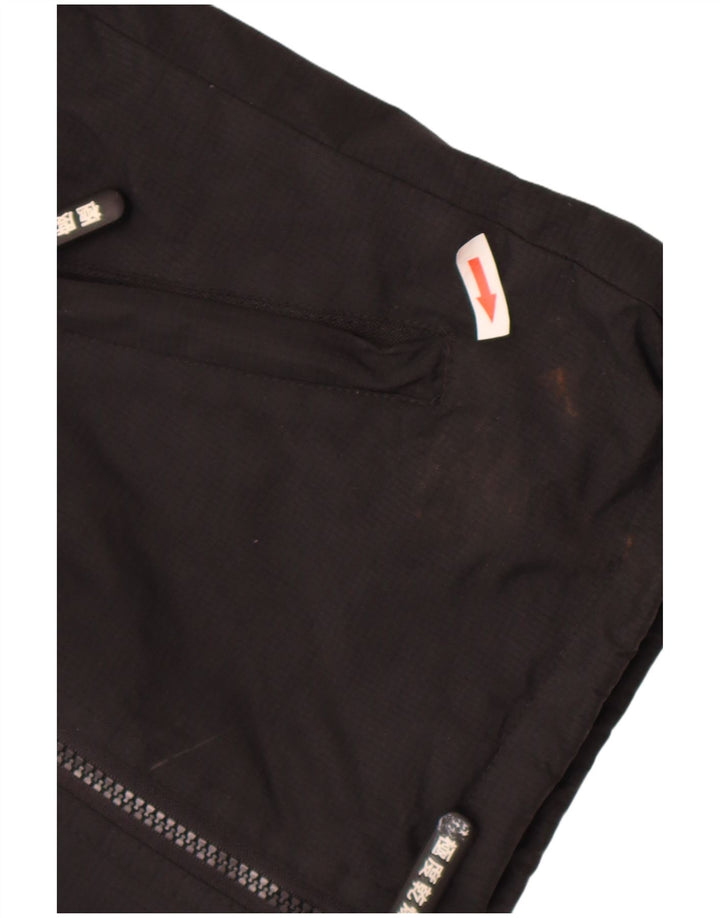 Superdry Damen-Regenjacke mit Kapuze, UK 12, mittelschwarzes Nylon