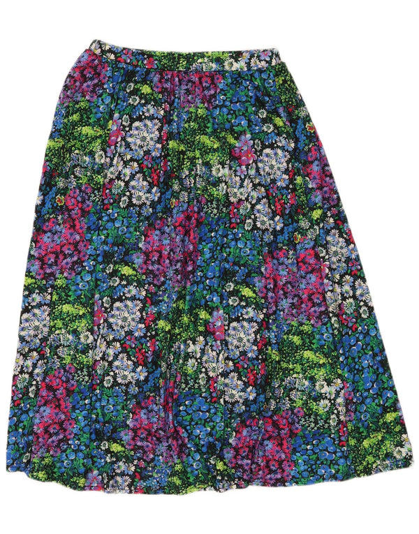 OASIS Falten-Midirock für Damen, Größe S, Größe S, mehrfarbig, Blumenmuster, Polyester