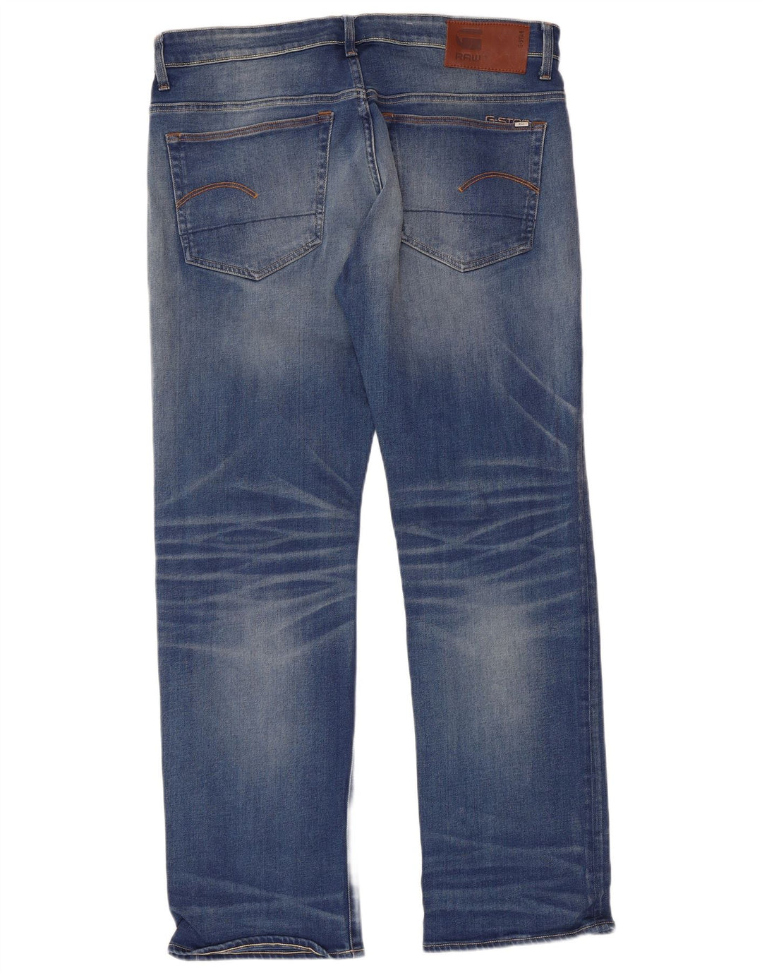 G-STAR Herren 3301 Straight Jeans W35 L32 Blaue Baumwolle