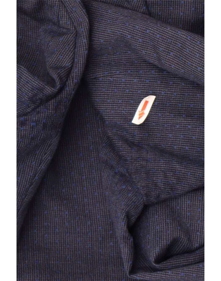 Ted Baker Herren-Blazer mit 2 Knöpfen, UK 42, XL, marineblaue Hahnentritt-Wolle