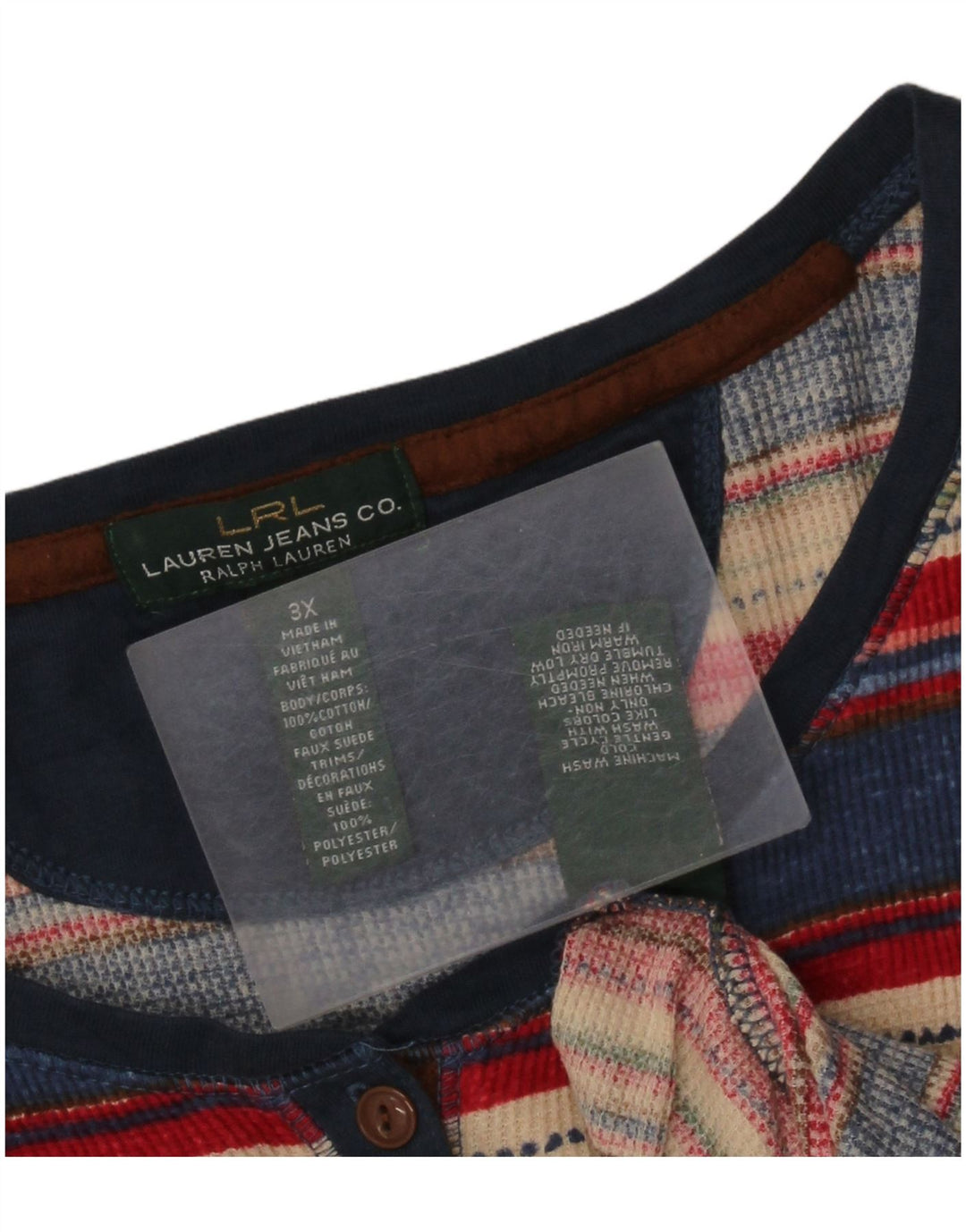 RALPH LAUREN Damen Kleid mit tiefer Taille UK 22 3XL Mehrfarbig gestreift