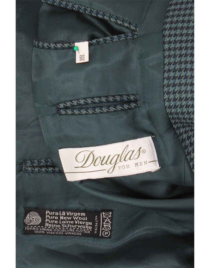 Douglas Herren-Blazer mit 2 Knöpfen, IT 50, groß, grüner Hahnentrittmuster