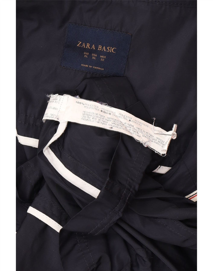 Zara Damen-Utility-Jacke mit Kapuze, UK 18, XL, Marineblau, Polyester