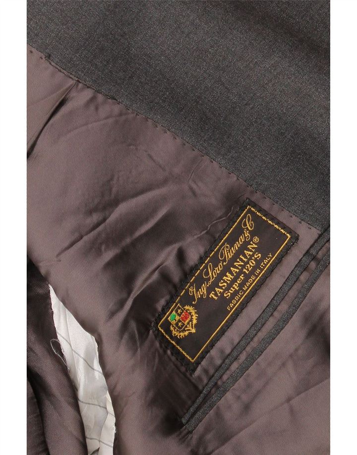 Tasmanian Herren 2-Knopf-Blazerjacke IT 52 XL graue Wolle