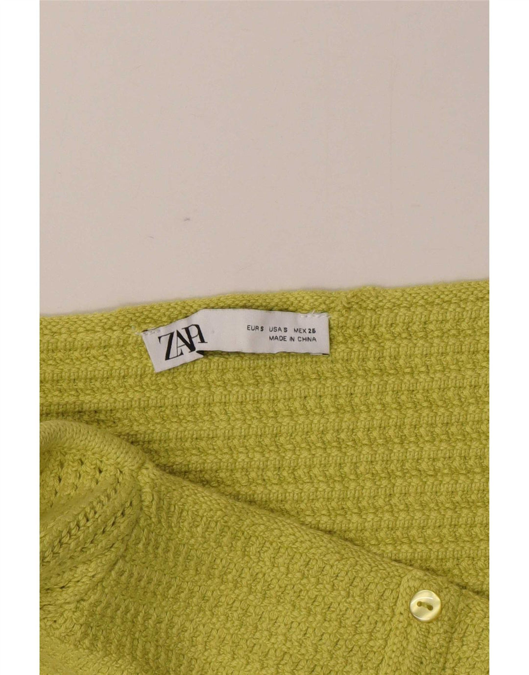 Zara Damen Strick-Crop-Top UK 8 Small Grün