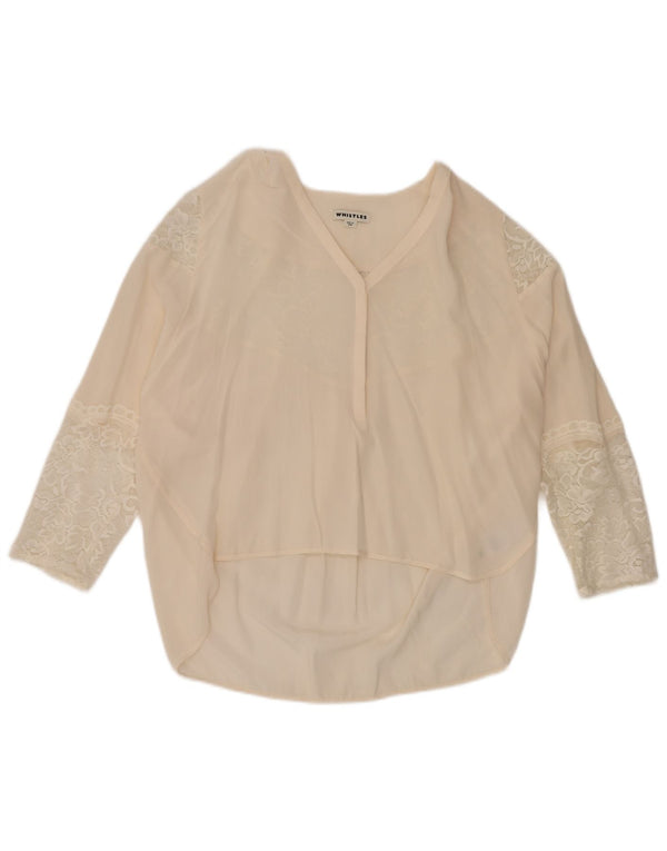 Whistles Langarm-Blusenoberteil für Damen, UK-Größe 44, Größe L, gebrochenes Weiß mit Blumenmuster