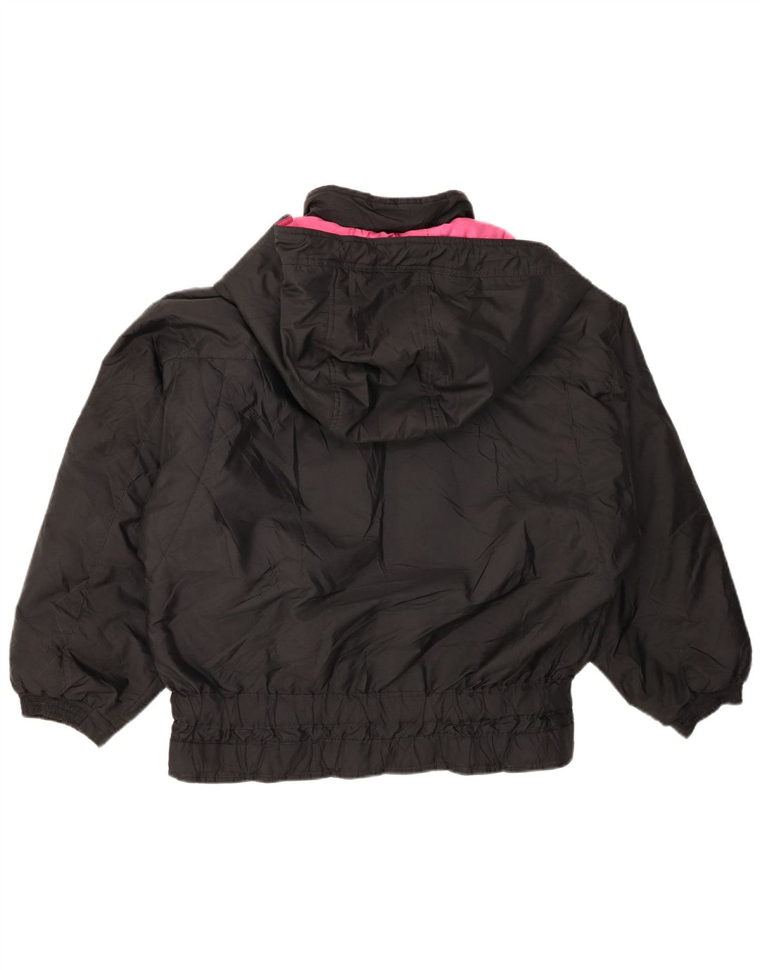 BRUNIK Damen Übergroße Windjacke mit Kapuze IT 42 Medium Schwarz