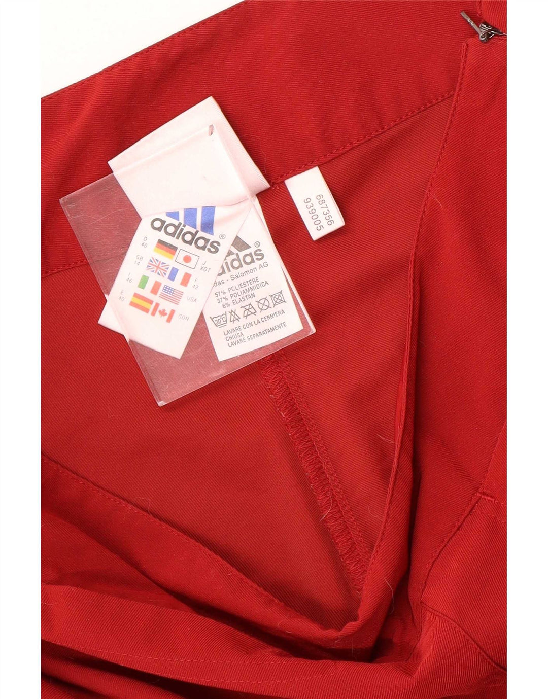 Adidas Damen Caprihose UK 14 Large W30 L19 Rot Polyester