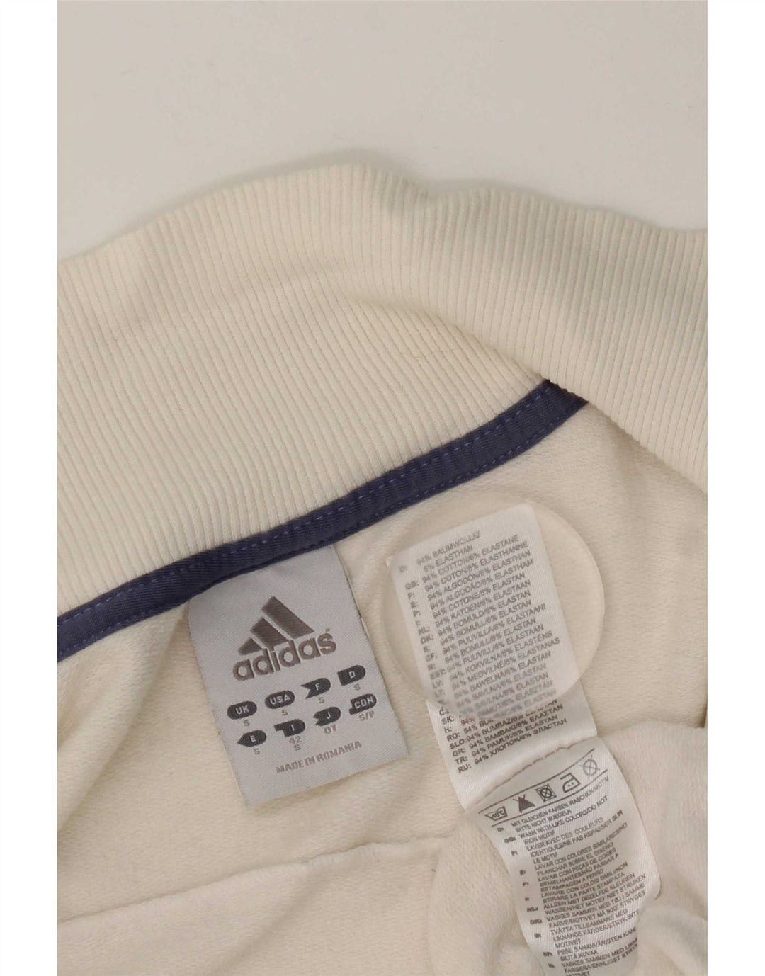 Adidas Damen-Trainingsanzug, Top-Jacke, kleine weiße Baumwolle