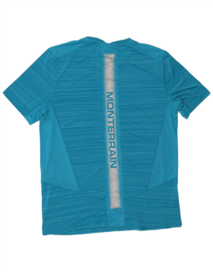 Monterrain Herren-T-Shirt mit Grafik, mittelblau, gestreift, Polyester