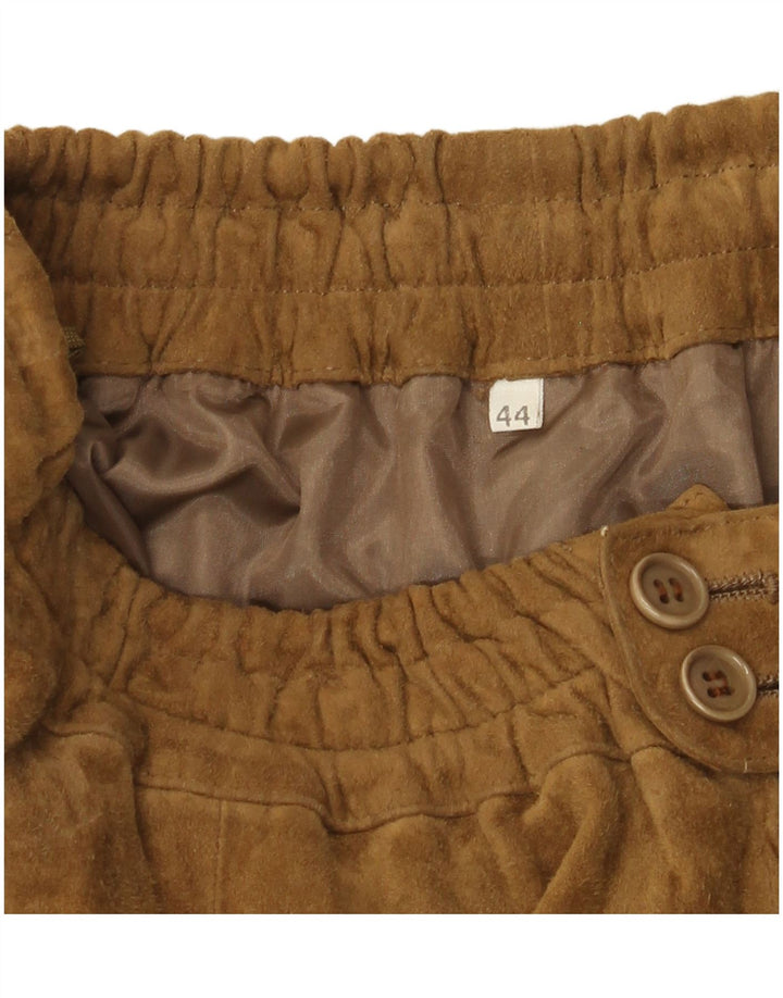Vintage Damen Midi A-Linie Rock IT 44 Medium W30 Braun