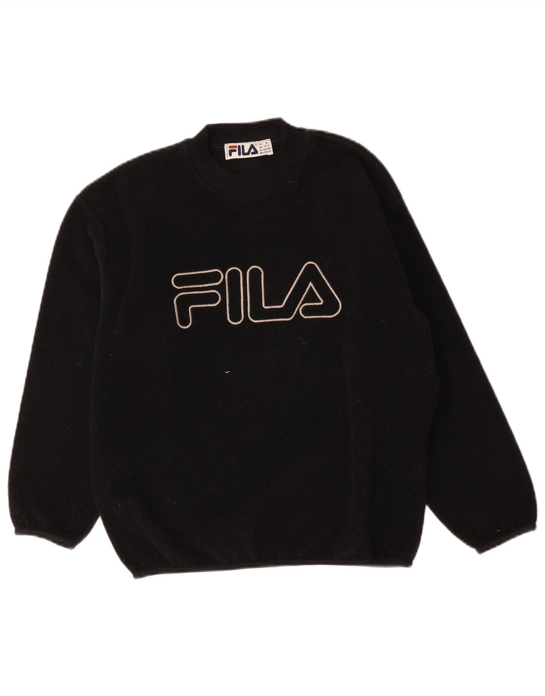 Fila Jungen-Fleecepullover mit Grafik, 10–11 Jahre, schwarzes Polyester