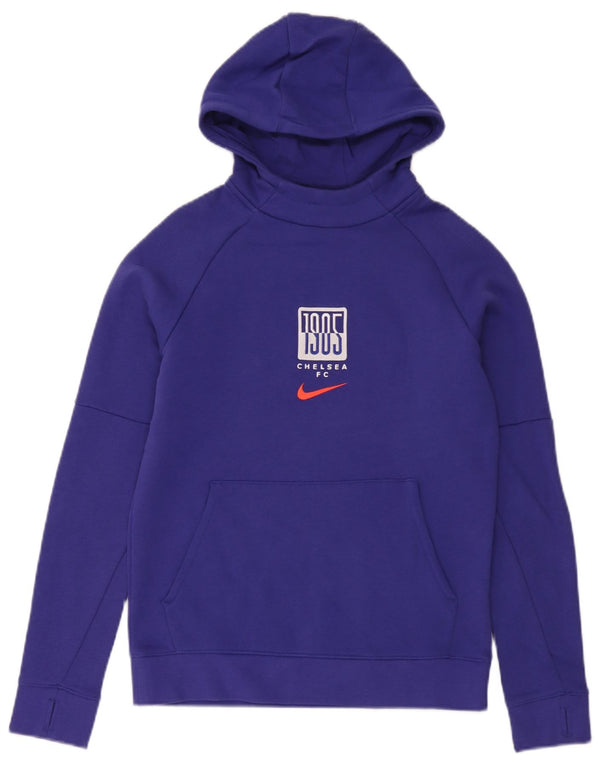 Nike Chelsea FC Grafik-Hoodie für Jungen, 12–13 Jahre, Größe L, Lila, Baumwolle