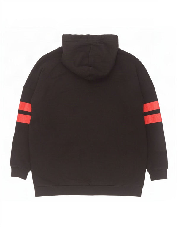 Superdry Herren-Kapuzenpullover mit Grafik, lockerer Passform, groß, aus schwarzer Baumwolle