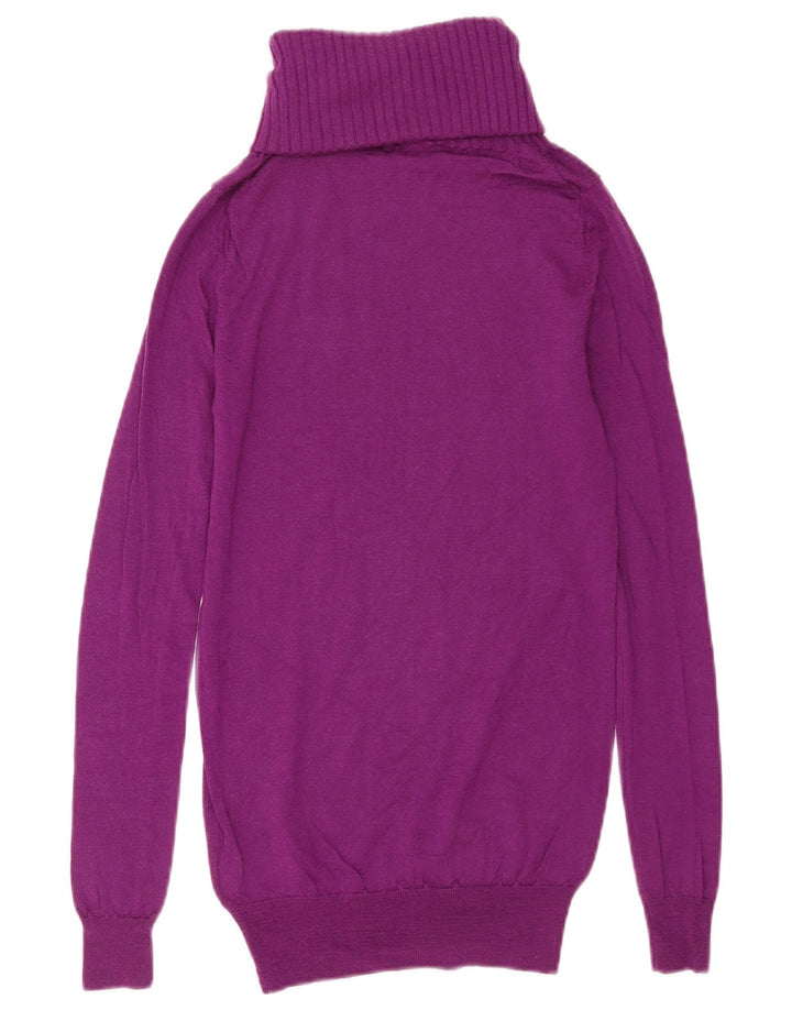 Calvin Klein Damen-Pullover mit Rollkragen, EU 42, große violette Wolle