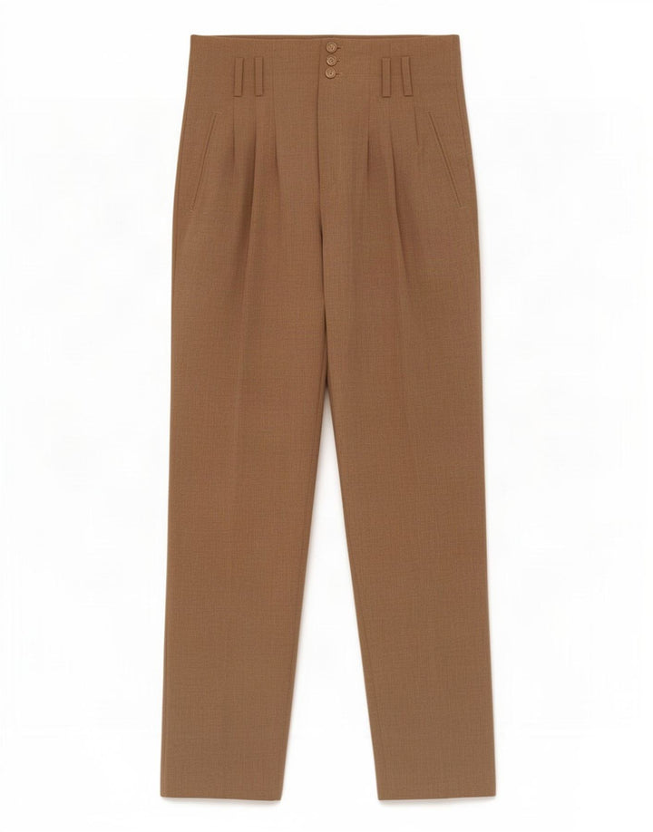 Zara Damen Pegged Freizeithose, Größe S, W26, L29, Braun, Polyester